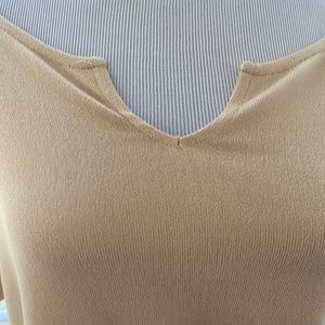 Tan Oversized SCHEIN Dolman Sleeve SharkBite Hem Crop top -sz XL